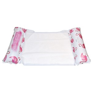 DUP Rae Dunn: Pretty In Pink Hammock Pool Lounger - Flamingo 54"x28" - 1 of 4