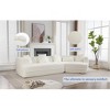 NicBex Minimalist Boucle Sectional Sofa with 5 Pillows for Living Room,Apartment,Office,No Assembly Require,Beige - 4 of 4