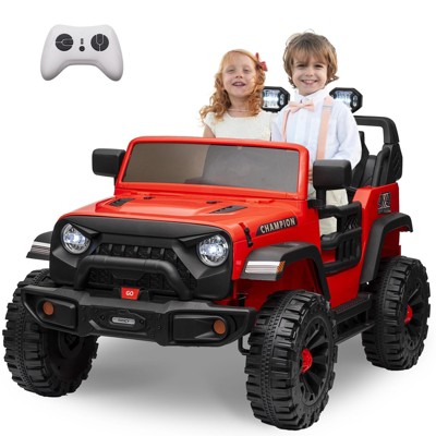 White 2-Seater Kids Ride on Car - 24v Electric Vehicle with 2.4g Parent Remote, 4 & 2x200w Motors | 20" Wide Adjustable Seat, LED Lights, Bluetooth |