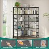 5-layer Large Capacity Corner Open Bookcase with Metal Frame, Sturdy and Durable, Suitable for Living Room, Home Office, Bedroom - 3 of 4
