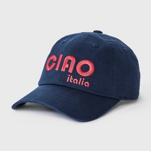 Ciao Embroidered Baseball Hat - Universal Thread™ Navy Blue - 1 of 4