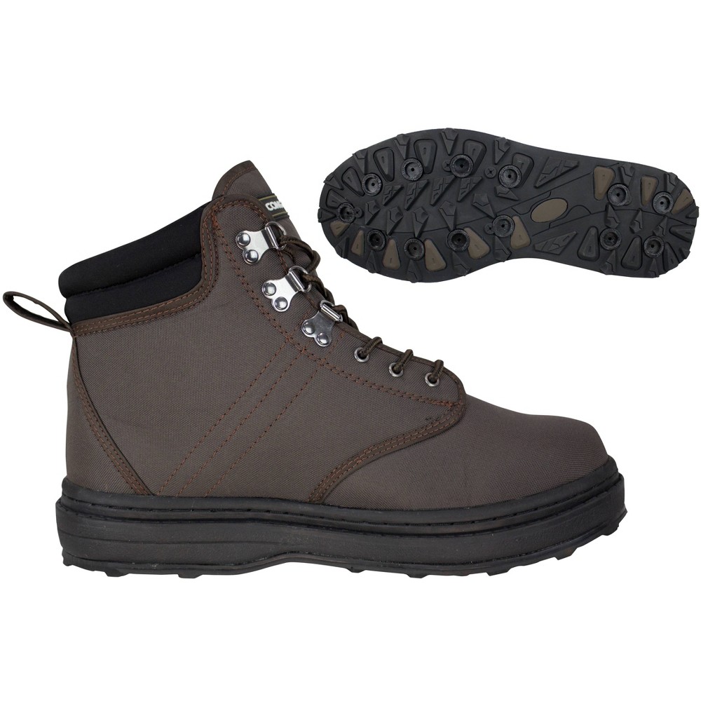 Exxel Outdoors Compass 360 Stillwater Ii Size 11 Cleated Wading Shoes Dark Brown