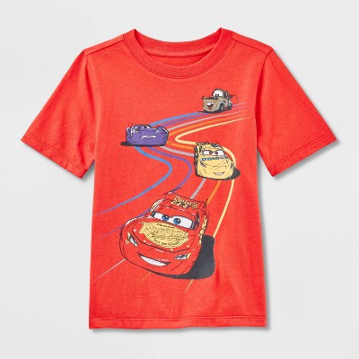 Toddler Boys' Disney Cars Lightning McQueen Racing T-Shirt - Red