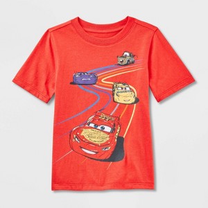 Toddler Boys' Disney Cars Lightning McQueen Racing T-Shirt - Red - 1 of 4