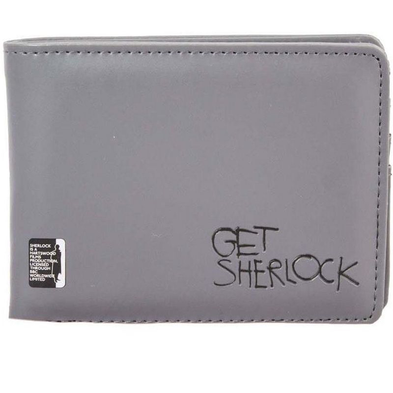 Seven20 Sherlock Holmes Men's Bi-Fold Wallet: Get Sherlock (Grey), 1 of 4