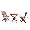 Lucius Reddish Brown Folding Bistro Table and Chair Dining Set - 2 of 4