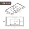 36-Inch Bathroom Vanity with Sink Combo Blue Bathroom Cabinet with Drawers Solid Frame and MDF Board - 3 of 4