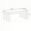 Modern Rectangular Coffee Table (40in x 20in / 1020mm x 510mm) - 4 of 4