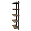 Pomona Metal and Solid Wood Bath Wall Shelf Natural - Alaterre Furniture - 4 of 4