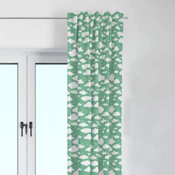 Bacati - Clouds in the City Mint Clouds Curtain Panel