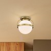 Nuvo Lighting Lakeshore 1 - Light Flush Mount in  Natural Brass - 2 of 4