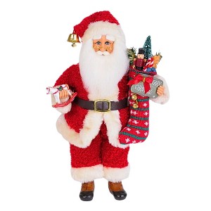 Karen Didion 13.0 Inch Stocking Santa Rocking Horse Toys Stocking Santa Figurines - 1 of 3