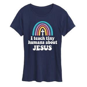 Women's - Instant Message - Teach About Jesus Short Sleeve Graphic T-Shirt - 1 of 4