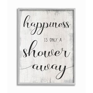 Stupell Industries Happiness is a Shower Away Rustic Bathroom Sign - 1 of 4