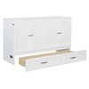 Polibi Rattan-Front Murphy Bed Cabinet with Oversized Storage Drawers - 4 of 4