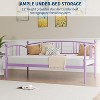 Garvee Twin Daybed Frame, Metal Sofa Bed with Underbed Storage, Steel Slats Support, No Trundle, for Bedroom or Living Room - 4 of 4