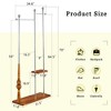 AZL1 Life Concept Garment Racks, Industrial Double-Layer Coat Rack with Solid Wood Shelves and Stainless Steel Frame, Brown, 34.6"*11.8"*70" - 2 of 4