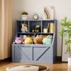 Toy Storage Organizer and Kids Bookshelf, Toddler Toy Storage Cabinet with Toy Shelf - 3 of 4