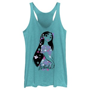 Women's Encanto Isabela Portrait Magical Floral Powers Racerback Tank Top - 1 of 4