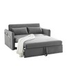 Sofa Bed With Headboard, Pull Out Sofa Bed, Velvet Love Seat Couch, Modern Love Seat With USB Port 2 Side Pockets And 2 Throw Pillows - 3 of 4