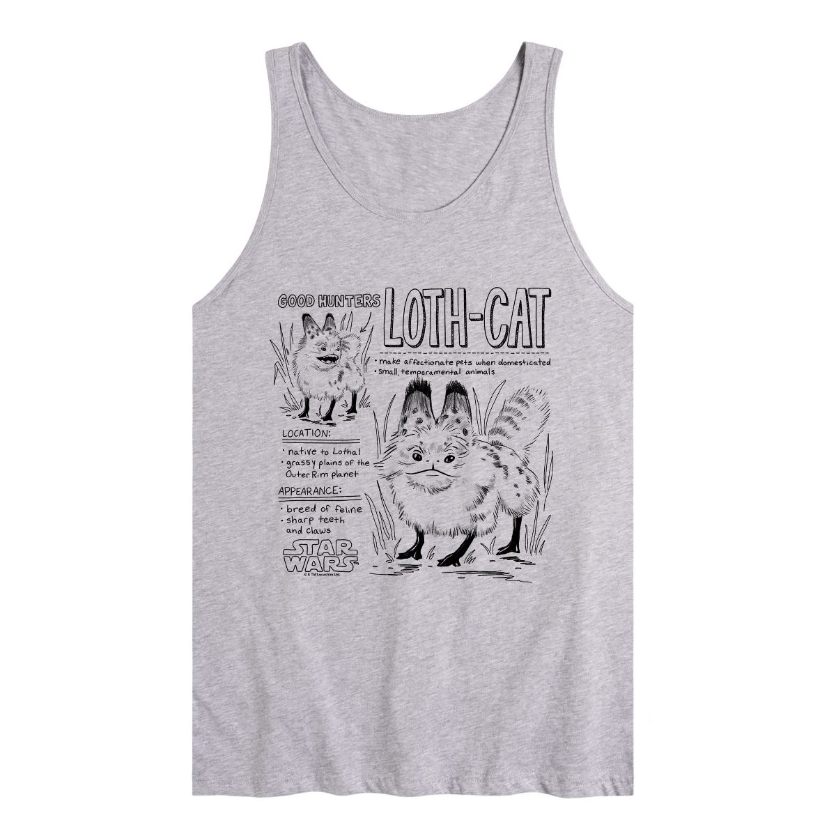 Men's - Star Wars - Loth Cat Field Guide Graphic Tank Top
