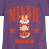 Girls' - Disney - Minnie Mouse Collegiate Fitted Short Sleeve Graphic T-Shirt - 2 of 4
