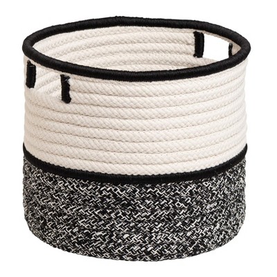 Colonial Mills Jaydon Basket - Black 10"x10"x12" 100% Polypropylene Round