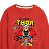 Boys' - Marvel - Thor Doodle Long Sleeve Graphic T-Shirt - 2 of 4