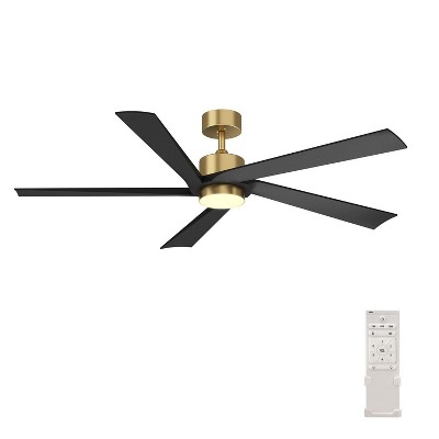 FUFU&GAGA Quiet Ceiling Fan with Sycamore Wood Blades, DC Motor & Remote Control