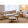 JIONJOY Farmhouse Nesting Coffee Table Set - 2-Piece Round Tables with Stump Pattern - 3 of 4