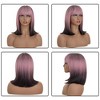 Jessie's Wig 14inch Bob Wig Synthetic Wigs Omber Black Pink Black1 Pc/Pack - 2 of 4