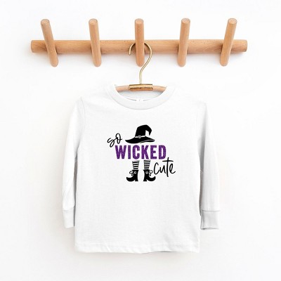 The Juniper Shop So Wicked Cute Glitter Youth Long Sleeve Tee - M - White