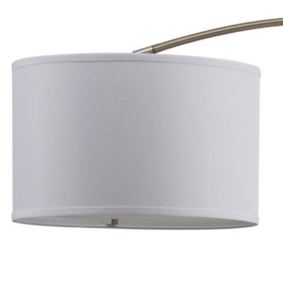 Elegant 84'' Antique Gold Arc Floor Lamp with White Cotton Shade