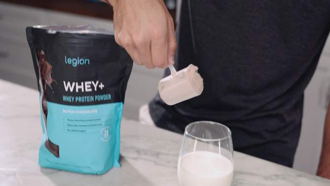 Legion Whey+ Whey Isolate Protein Powder, Cinnamon Cereal, 30 Servings, 2 of 12, play video