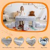 Vipbear Child Sectional Sofa, 10pcs Modular Play Couch for Playing, Creativing, Sleeping, Convertible Toddler Play Foam Couch, Glow in The Dark, Gray - 4 of 4