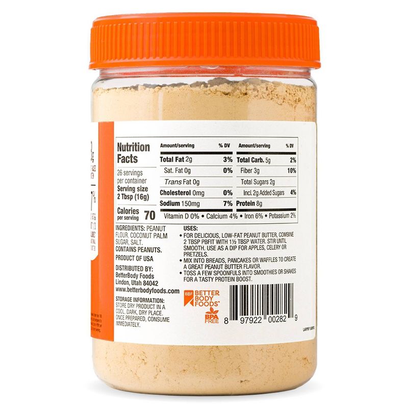 BetterBody Foods PBfit Peanut Butter Powder - 15oz, 4 of 11