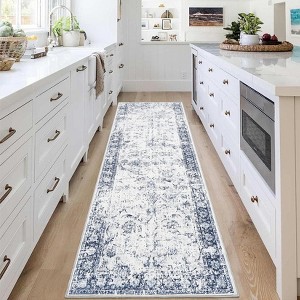 Area Rugs Printed Indoor Rugs,Oriental Distressed Floor Carpet, Non-Shedding Soft Low Pile Accent Rugs for Office, Bedroom - 1 of 4