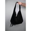 Rosalin - Black Suede Leather Tassel Shoulder Bag (Women) black standart - 4 of 4