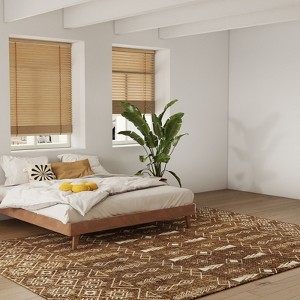 Moroccan Area Rug 5x7 Machine Washable Non-Slip Living Room Rugs, Geometric Print Modren Carpet for Bedroom Dining Office Entryway - 1 of 4