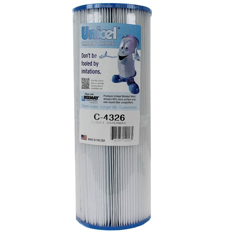 Unicel C-4326 25 Square Foot Media Replacement Pool Hot Tub Spa Filter Cartridge with 106 Pleats, 1 of 7