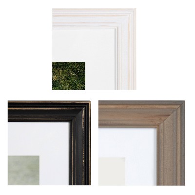 Bordeaux Multi-Color Wood Wall Frame Set, 11x14, 6-Piece