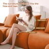 KWPZQEB Modern Sofa Couch for Living Room, Soft Teddy Fabric Boneless Sofa with Pillows & Curved Armrests, No Assembly - 4 of 4