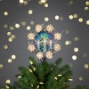 Northlight 7" Silver Wreath with Candles Christmas Tree Topper - Clear Lights - 3 of 4