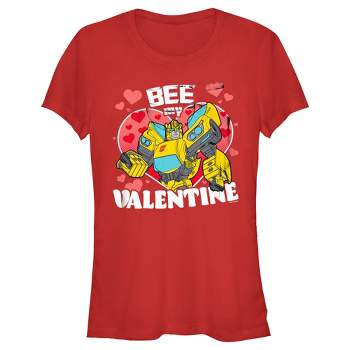 Juniors Womens Transformers Bumblebee Bee My Valentine T-Shirt