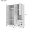 NicBex 68.90"H Armoire Wardrobe Closet Storage Cabinet with 3 Doors & Shelves & 3 Drawers for Bedroom - 3 of 4