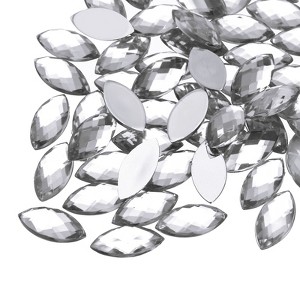 Unique Bargains Acrylic Flat Back DIY Decor Jewelry Horse Eye Gems 50 Pcs - 1 of 4