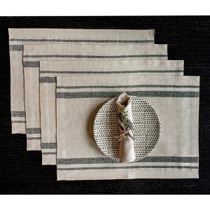 Solino Home Striped Linen Placemats | French Stripe - 1 of 4
