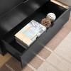 GlasFlength Decorative Storage Cabinets Modern 5 Drawer Clothes Storage Chest Spacious for Clothing Accessories for Bedroom, Black, 15.5"*30.75"*44" - 3 of 4