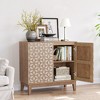 GDFStudio Hammett 31.5" Farmhouse Geometric Double Door Cabinet with Adjustable Shelves - 2 of 4