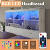 AMERLIFE Bed Frame with 51.2" Storage LED Bookcase Headboard, 4 Storage Drawers & Charging Station - 4 of 4